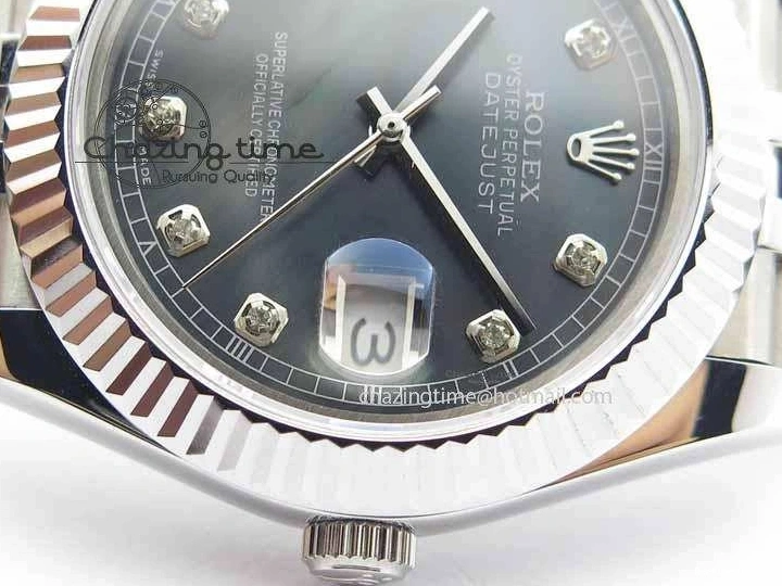 1229 Trendy DateJust II 41mm BP Maker Best Edition Black MOP Diamonds Dial On New Version Jubilee Bracelet A 3622